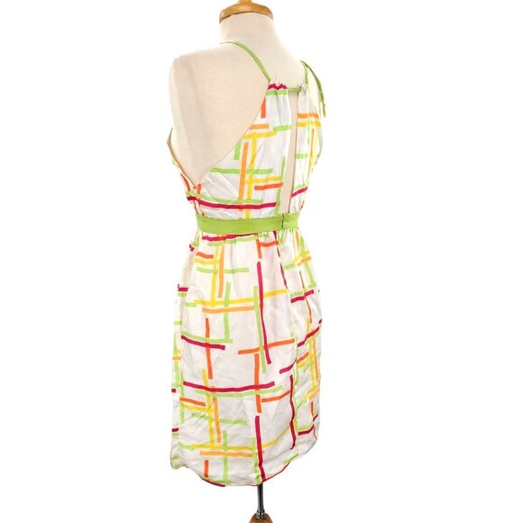 Leona by Lauren Leonard Dress Sleeveless Bright Lightweight Cutout Summer - Picture 3 of 8